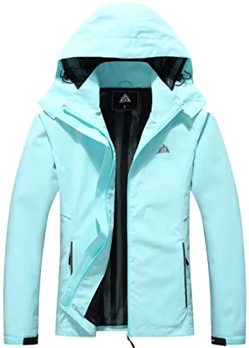 Hooded Rain Jacket, Light Blue