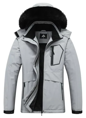 Hooded Winter Coat III, Light Gray