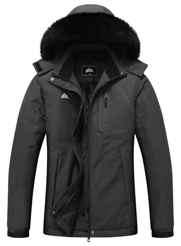 Hooded Ski Jacket V, Dark Gray