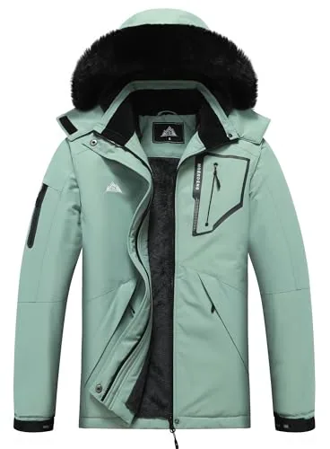 Hooded Winter Coat II, Pea Green