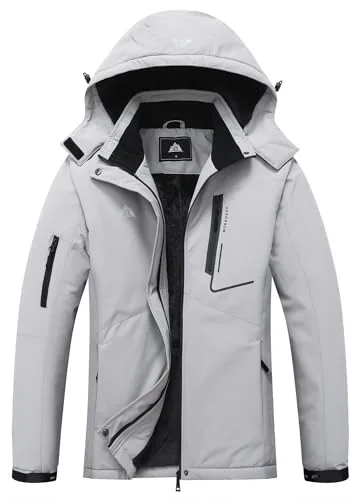 Hooded Ski Jacket VI, Light Gray