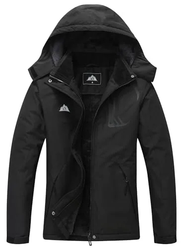 Hooded Winter Coat, Black