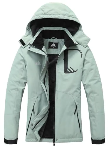 Hooded Winter Coat, Pea Green