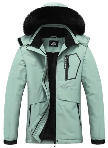 Hooded Winter Coat III, Pea Green